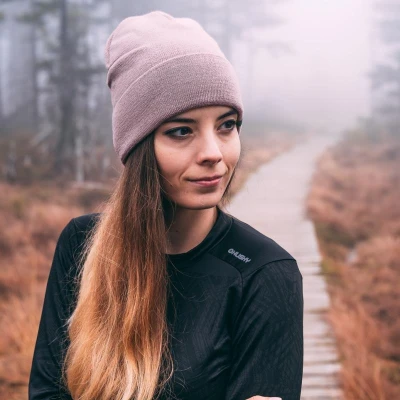 Husky Merhat 4 beige dámská merino čepice