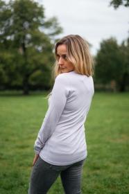 Husky Aron L light purple dámská merino mikina