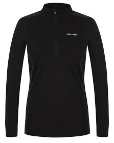 Husky Aron Zip L black dámská merino mikina