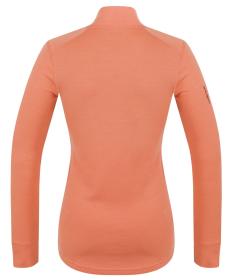 Husky Aron Zip L light orange dámská merino mikina