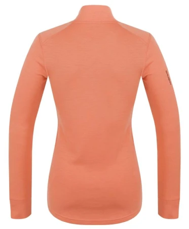 Husky Aron Zip L light orange dámská merino mikina