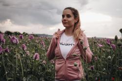 Husky Airy L light orange dámská mikina na zip