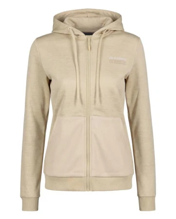 Husky Asta L beige dámská mikina s kapucí