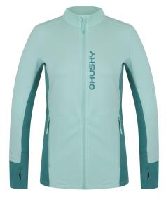 Husky Tame zip L turquoise dámská mikina se zipem