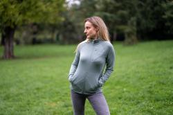 Husky Alou L bright green dámská mikina z merino vlny