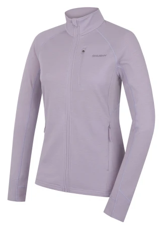 Husky Alou L light purple dámská mikina z merino vlny