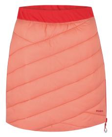 Husky Freez L light orange/red dámská oboustranná zimní sukně
