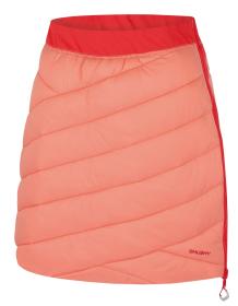 Husky Freez L light orange/red dámská oboustranná zimní sukně