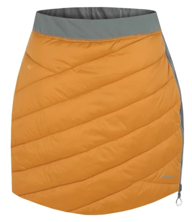 Husky Freez L mustard/dk. grey green dámská oboustranná zimní sukně