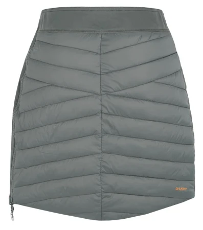 Husky Freez L mustard/dk. grey green dámská oboustranná zimní sukně