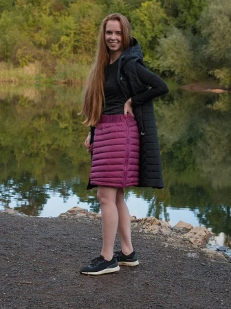 Husky Frozy L dk. magenta dámská péřová sukně