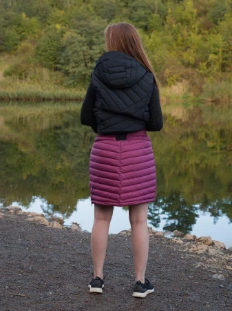 Husky Frozy L dk. magenta dámská péřová sukně