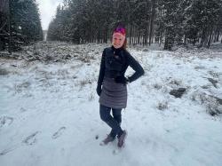 Husky Frozy L dk. magenta dámska páperová sukňa