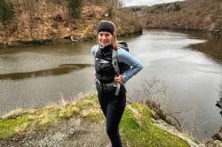 Husky Dresles L dark bordo dámska páperová vesta