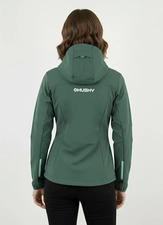 Husky Silvo L green dámská softshell bunda