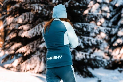 Husky Suli L pink/blue dámská softshell bunda