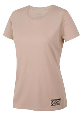 Husky Tee Base L beige dámské bavlněné triko
