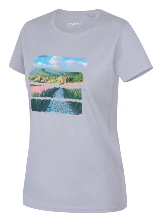 Husky Tee Flo L light blue dámské bavlněné triko