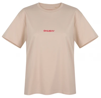 Husky Tee Stamp L beige dámské bavlněné triko