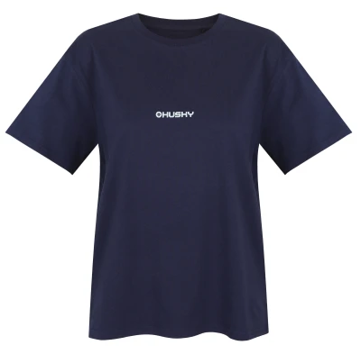 Husky Tee Stamp L dark blue dámské bavlněné triko