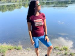 Husky Tee Vane L bordo dámské bavlněné triko