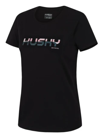 Husky Tee Wild L black dámské bavlněné triko