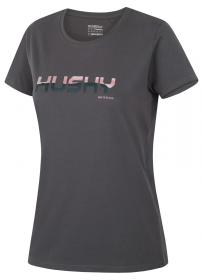 Husky Tee Wild L dark grey dámske bavlnené tričko