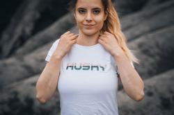 Husky Tee Wild L dark grey dámské bavlněné triko