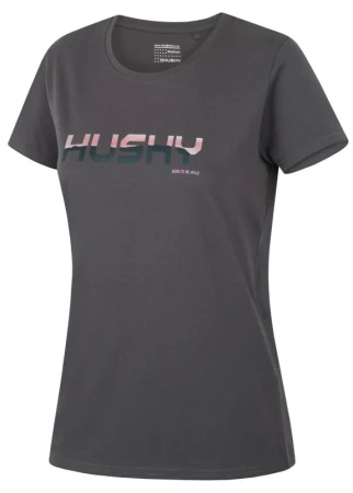 Husky Tee Wild L dark grey dámské bavlněné triko