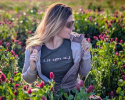 Husky Tee Wild L dark grey dámské bavlněné triko