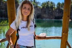 Husky Tee Wild L dark grey dámské bavlněné triko