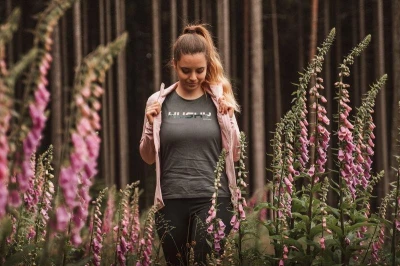 Husky Tee Wild L dark grey dámské bavlněné triko