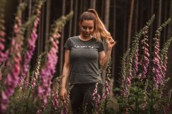 Husky Tee Wild L dark grey dámské bavlněné triko