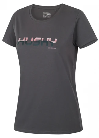 Husky Tee Wild L dark grey dámské bavlněné triko