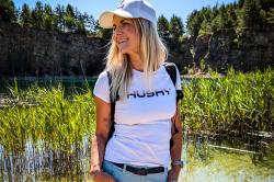 Husky Tee Wild L light grey dámské bavlněné triko