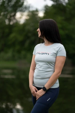 Husky Tee Wild L light grey dámské bavlněné triko