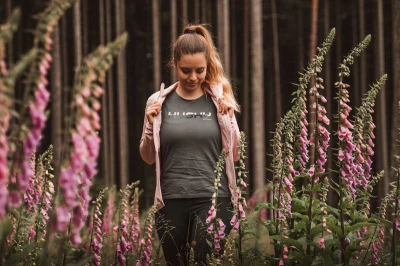 Husky Tee Wild L light grey dámské bavlněné triko