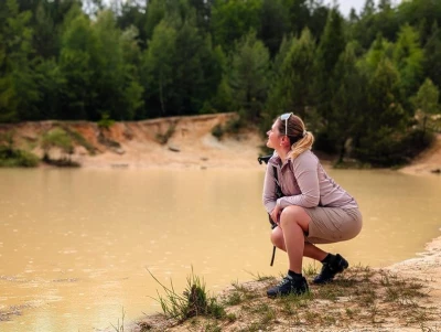 Husky Kiani L beige dámské kraťasy