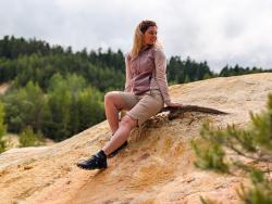 Husky Kiani L light green dámské kraťasy