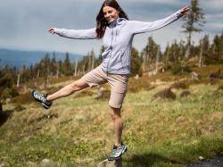 Husky Kiani L light green dámské kraťasy