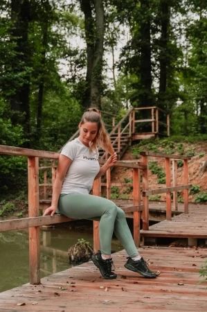 Husky Dasana L faded green dámské legíny