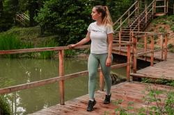 Husky Dasana L pink dámské legíny