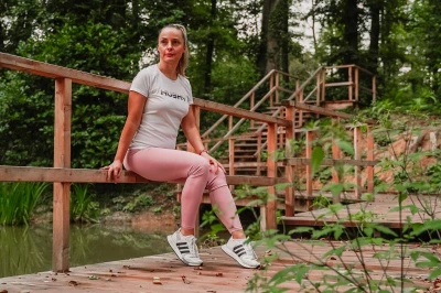 Husky Dasana L pink dámské legíny