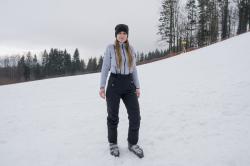 Husky Mitaly L bordo dámské lyžařské kalhoty