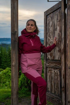 Husky Keiry L bordo/pink dámské outdoor kalhoty