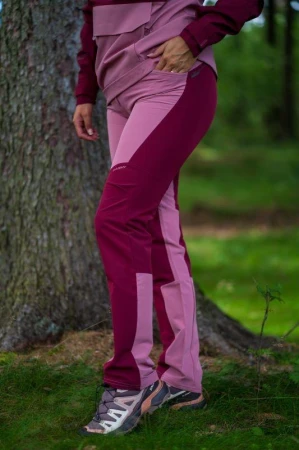 Husky Keiry L bordo/pink dámské outdoor kalhoty