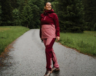 Husky Keiry L bordo/pink dámské outdoor kalhoty