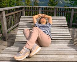 Husky Kone L beige dámské outdoorové kalhoty