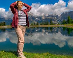 Husky Kone L beige dámské outdoorové kalhoty