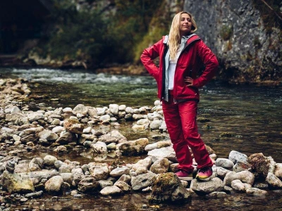 Husky Lamer L magenta dámské outdoor kalhoty